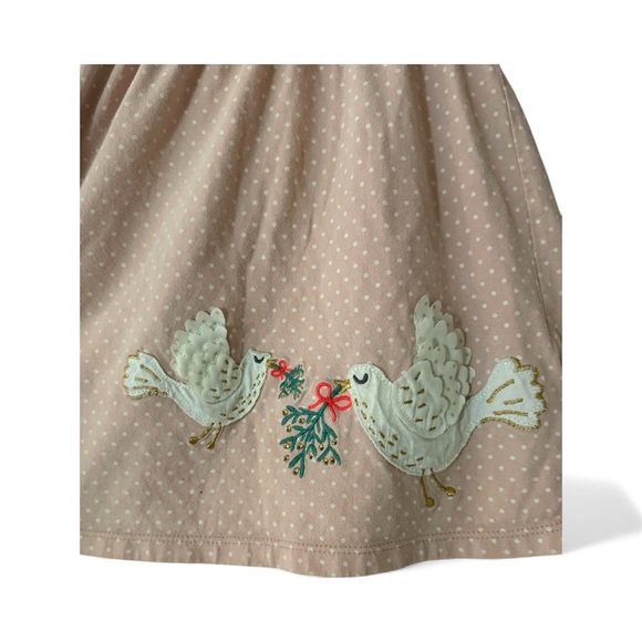 Charming Pink Baby Boden Baby Dress with Appliqué Birds - Picture 2 of 3